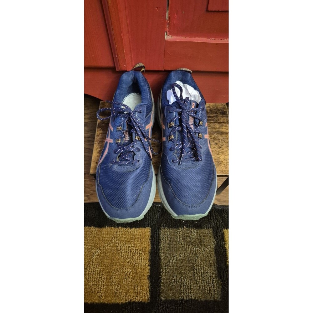 Asics Gel Women Size 11 Venture 9 Indigo Blue Papaya Hiking Shoes Trail Walk EUC - Picture 4 of 7